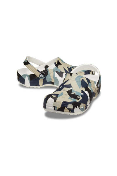 Crocs White Geo Camo Clog