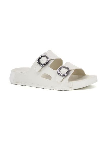 soElite Women's Slippers Double Banded Buckle Anatomical Sole Comfortable Adjustable Home City Beach Slippers