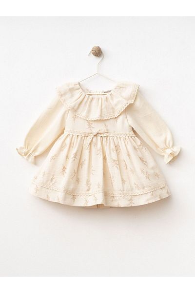 Cherrys Bebek Ruffle Collar Muslin Dress