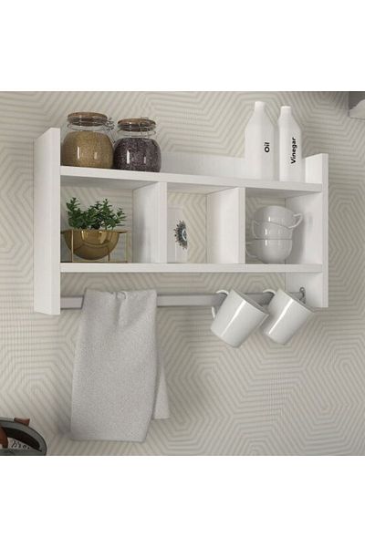 UnicUtil Kitchen Organizer Shelf, white, UnicUtil, 63.6 x 35 x 15 cm