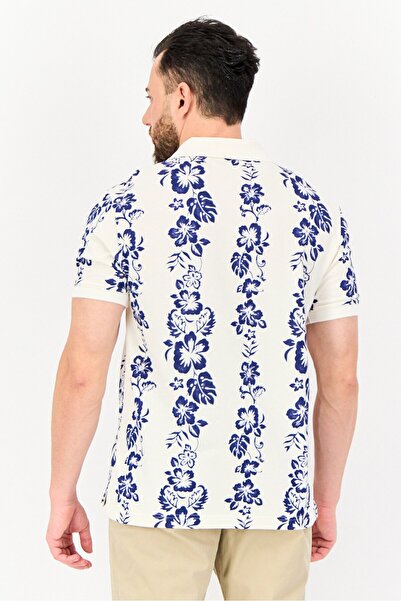 GAP Men Regular Fit Floral Print Short Sleeves Polo Shirt, Multicolor