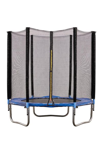 SERSIMO Trambulina Cu Plasa De Protectie Exterioara, 183 Cm, 150 Kg, Albastru