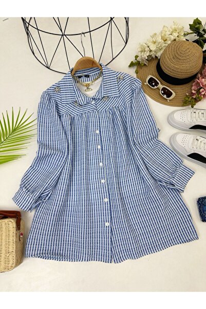 YILMAZBARMAZ γυναικείο πουκάμισο με πέτρες στους ώμους