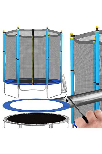 SERSIMO Trambulina Blue, cu plasa de protectie exterioara, 140 cm