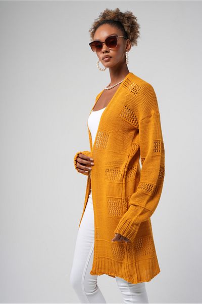 Hopoi Women's Openwork Knitwear Cardigan