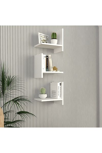 UnicUtil Wall Shelf, UnicUtil, 32 x 22 x 90 cm, White
