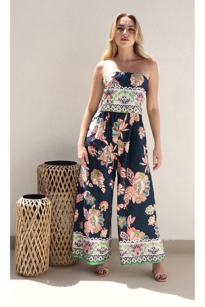 Alorabella Violet Floral Jumpsuit