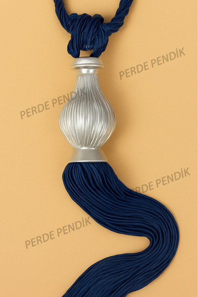 Perde Pendik Modern Backdrop Curtain Collection Apparatus Navy Blue Cornice Mounted Ceiling Bracket, Curtain Accessory (1 Pc)