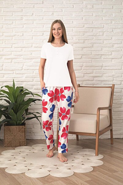 Marilyns Secret طقم بيجامة نسائي بأكمام قصيرة من مارلين سيكرت 5006