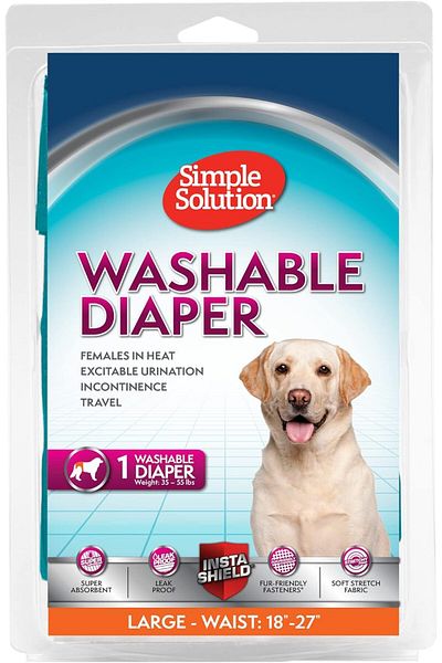 Simple Solution Washable Female Dog Diaper, Large