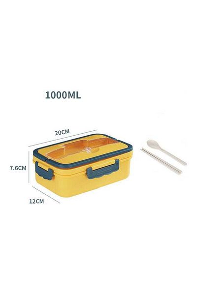 COOYA Microwave Lunch Box - Yellow Yellow 12 x 20 x 7.6cm