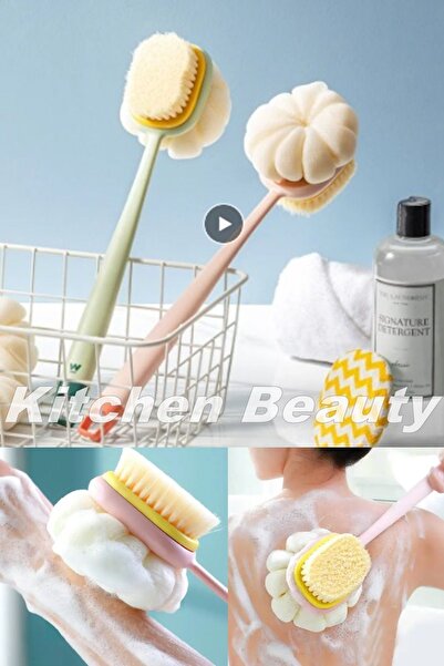 Kitchen Beauty Çift Taraflı Banyo Sırt Kesesi Yumuşak Duş Lifi Banyo Hamam Lifi Vücut Kesesi Masajlı Banyo Kesesi