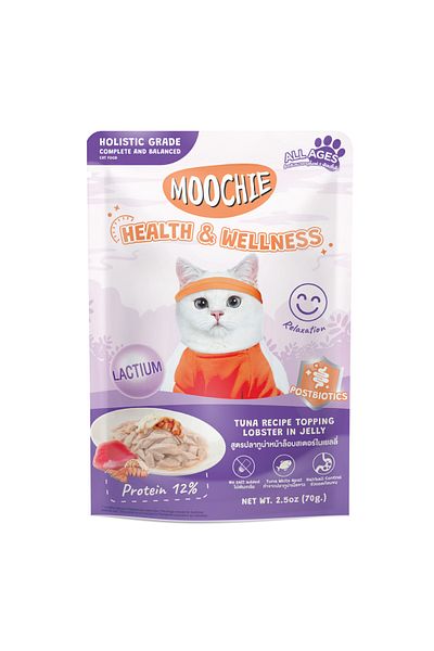 MOOCHIE Tuna Recipe Topping Lobster In Jelly Cat Food For Health Wellness & Fitness 70g Pack Of 6