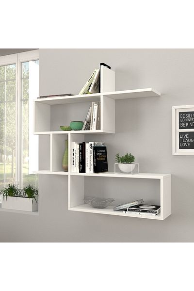 UnicUtil Wall Shelf, UnicUtil, 100 x 22 x 107 cm, White