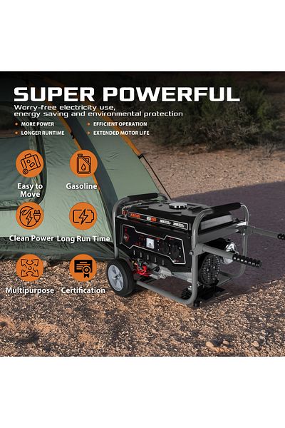 kseibi GASOLINE GENERATOR - Powerful & Reliable Portable Generator for Home, Outdoor & Worksite Use.