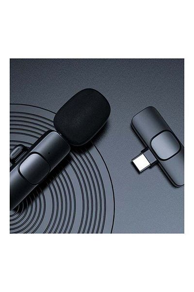 COOYA Wireless Lavalier Microphone with IOS Adapter (Black)