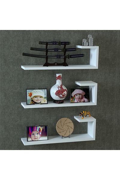 UnicUtil Wall Shelf, UnicUtil, 60 x 15 x 54 cm, White