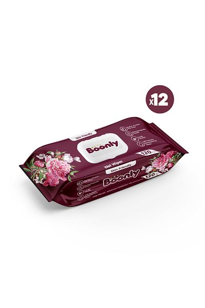 Boonly 120 Wet Wipes*12