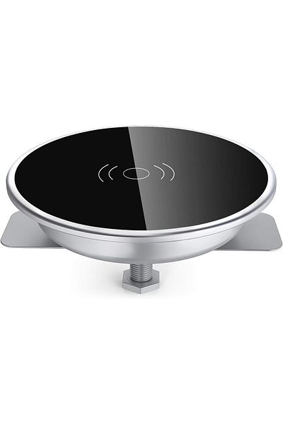 Saharaz Smart snap-on wireless charging pad, 15W, easy to install, compatible with many smartphones, white
