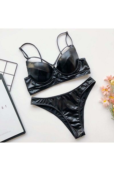 WildFashion Sexy 2-piece swimsuit in shiny stretch vinyl SW2528-1