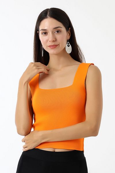 Devinka Women's Square Collar Knitwear Blouse