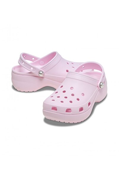 Crocs Pink Classic Platform Pearl Clog