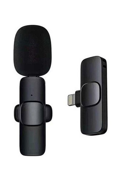 COOYA Wireless Lavalier Microphone with IOS Adapter (Black)