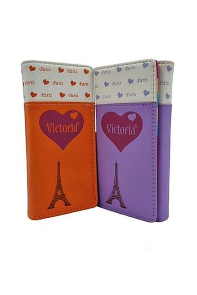 Victoria Set 2pcs Victoria Ladies Credit Card Trifold Clutch Wallet