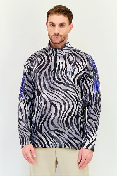 adidas Men Sportswear Fit Long Sleeve Outdoor Windbreaker Jacket, Multicolor