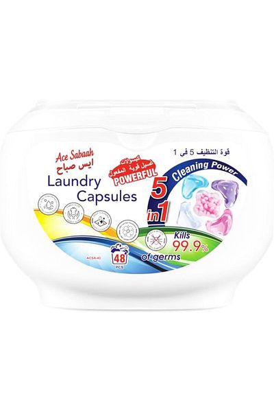 Ace Sabaah 5-in-1 Laundry Detergent Pods, 48 capsules, Pack of 2