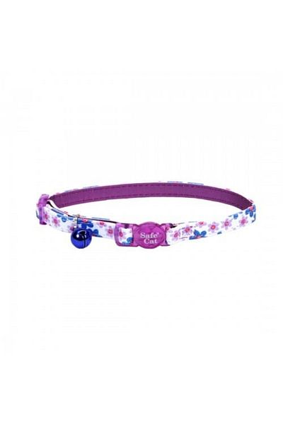 Coastal 3/8" Safe Cat Flower Frenzy Adj.Breakaway Collar Purple