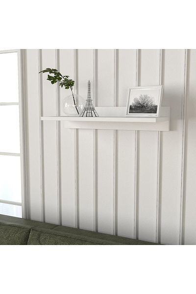 UnicUtil Wall Shelf, Simplistic Charm, UnicUtil, 60 x 24 x 12 cm, White, UUETA41