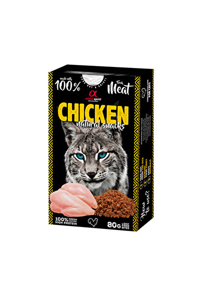 Alpha Spirit وجبات خفيفة طبيعية للقطط - دجاج 80 جرام