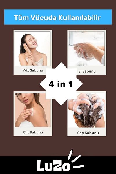 LuZo Premium Series 100% Natural Organic Facial Hair Body Skin Balancing Collagen Effective African Soap 1 Piece