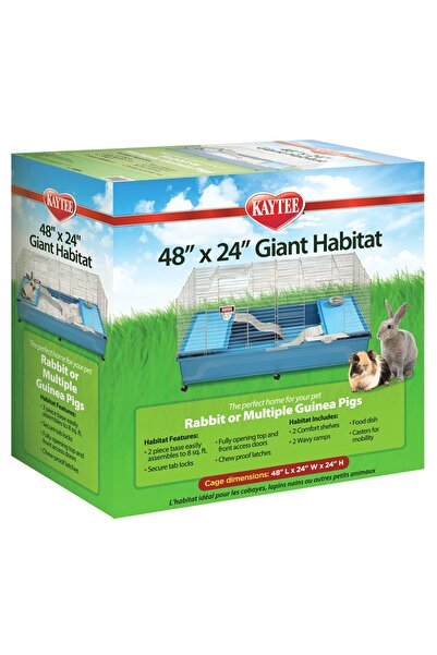 kaytee KT MFH 48X24 2PC GIANT HABITAT W/CASTERS MFH AND OPEN LIVING HABITATS