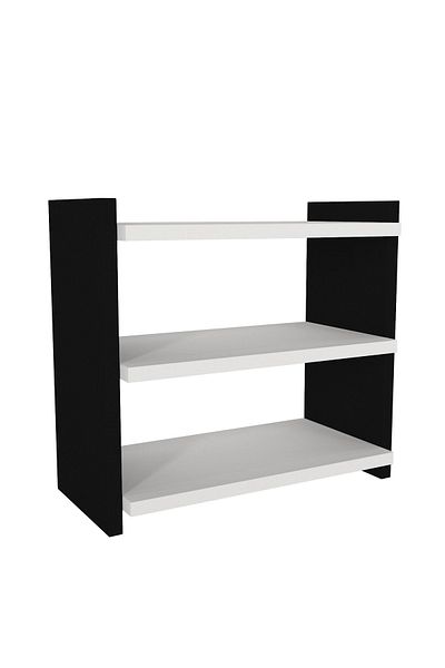 UnicUtil Organizer Shelf, Black and White, Kitchen or Bathroom, Glass Holder, Spices, Makeup Products