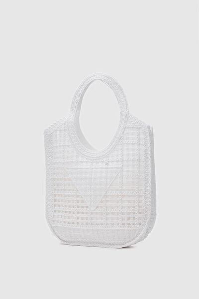 Honorius Women's Large Size White Macrame Bag