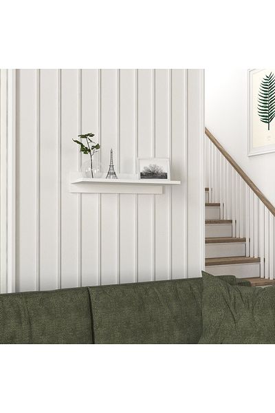 UnicUtil Wall Shelf, Simplistic Charm, UnicUtil, 60 x 24 x 12 cm, White, UUETA41