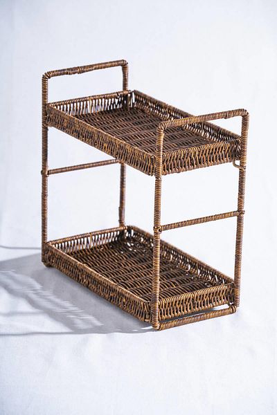 ACAR Nomad Two Storey Straw Rectangular Presentation Stand