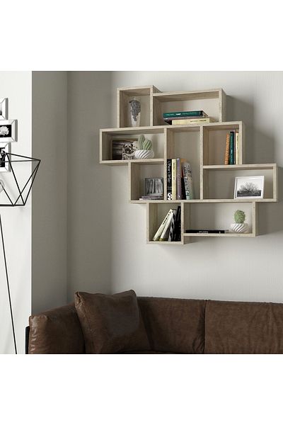 UnicUtil Wall Shelf, Smart Display, UnicUtil, 115.5 x 14.5 x 103.5 cm, Cream, UUETA45