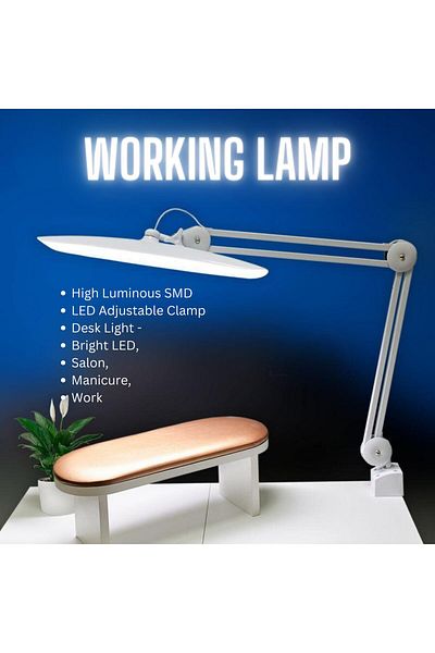 global fashion 24W SMD LED Clamp Desk Lamp – Shadowless Adjustable Light for Salon, Manicure, Nail & Craft Work