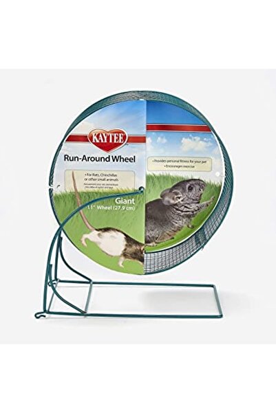 kaytee عجلة KT RUN-AROUND العادية 12/8 بوصة مع كرات وعجلات