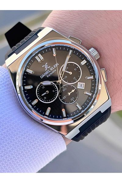Daniel Klein Silicone Cord Inner Functions Active 2 Years Warranty Men's Watch Fg.Dk10676.1