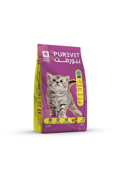 Purevet طعام جاف للقطط الصغيرة بالدجاج والبطاطس - 1 كجم