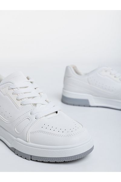 Kalapod Women's white sports shoes made of ecological leather Mariapia