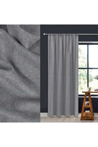 OEM Decorative Curtain with Grey Band Anthracite 140 x 260 cm