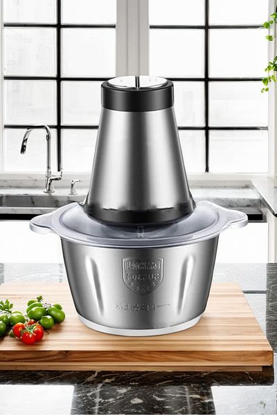 COOYA Meat grinder 3L, 4 dual-stage blades, stainless steel, for meat, vegetables, fruits, nuts