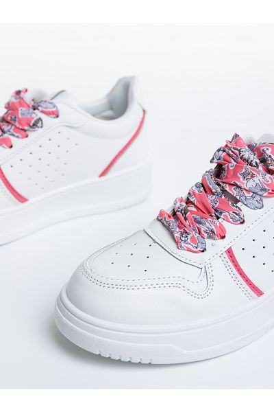 Kalapod Women's white and pink sports shoes made of eco-leather Gustava