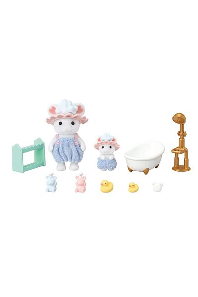 NillyToys 5805 مجموعة وقت الاستحمام لعائلات سيلفانيان +3 سنوات