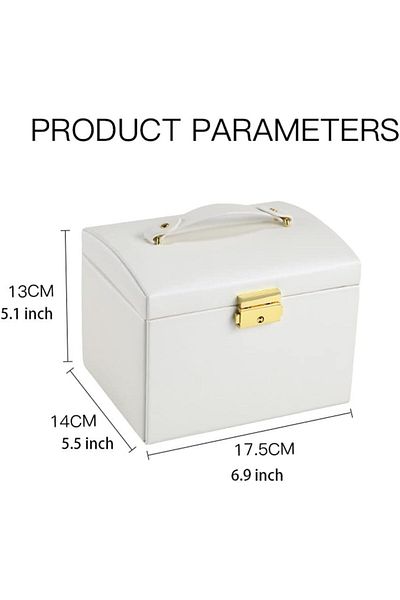 COOYA Large Jewelry Organizer for Girls made of Leather, Jewelry Storage Case For Earrings, Rings
